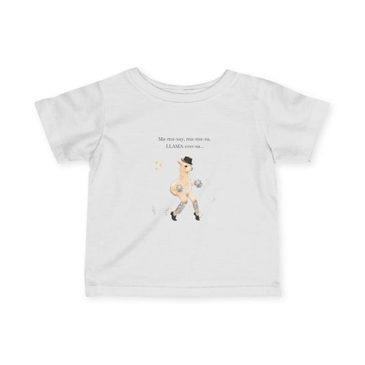 Cute Llama Dance Infant Tee- Llama Pop star Baby Shirt