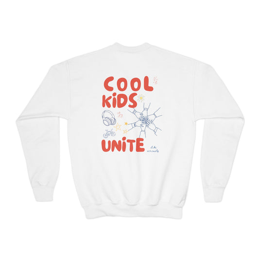 "Every kid is a cool kid” unisex Graphic Crewneck Sweatshirt - big kids