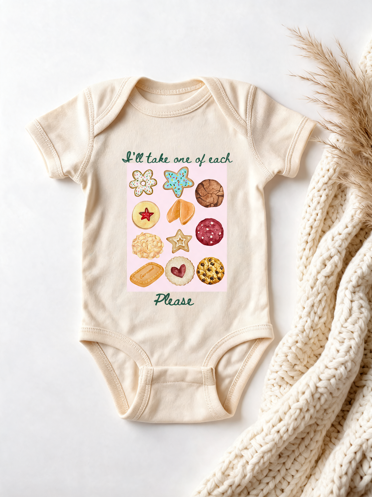 “I’ll Take One of Each Please” Cookie Graphic Baby Bodysuit