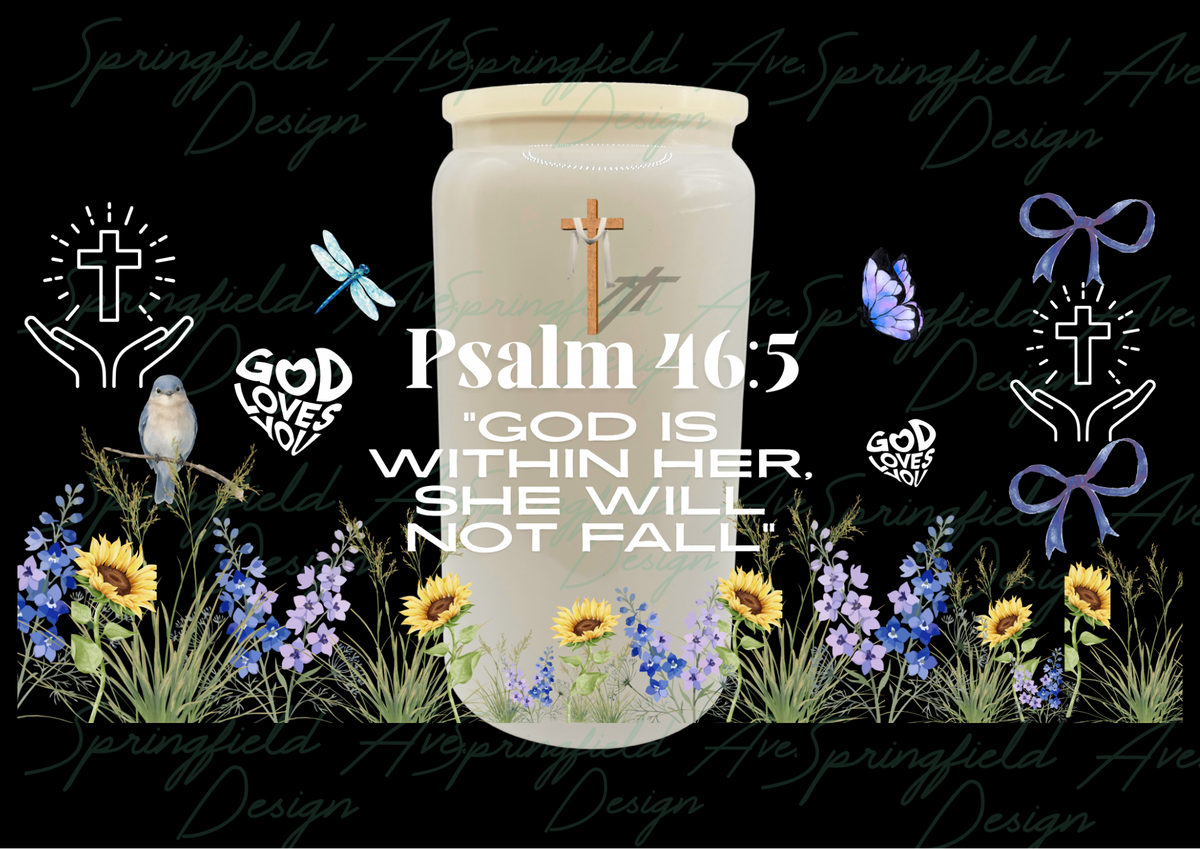 God is Within Her Glass Tumbler 16 oz