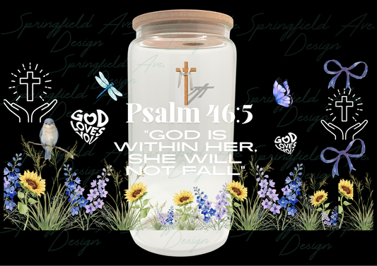 God is Within Her Glass Tumbler 16 oz