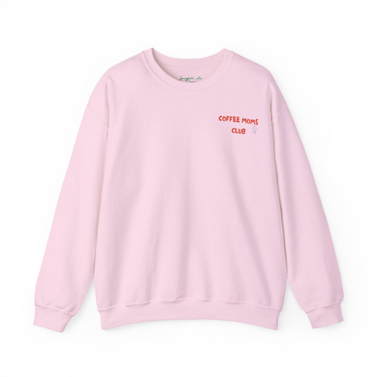 Coffee Moms Unite Sweatshirt — “Coffee Mom Club” Cozy Crewneck for Moms red and blue