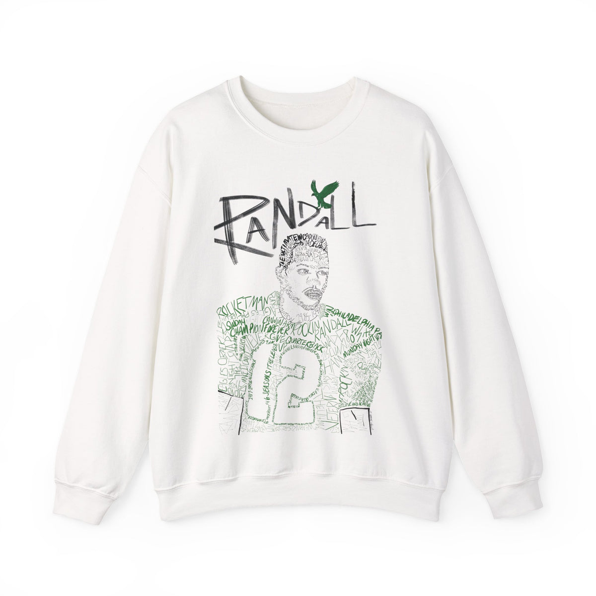 Randall Vintage Portrait Crewneck Sweatshirt, hand drawn illustration , Philly legend crewneck