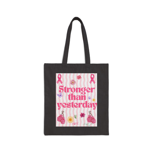 Breast Cancer awareness month Cotton Canvas Tote Bag 2