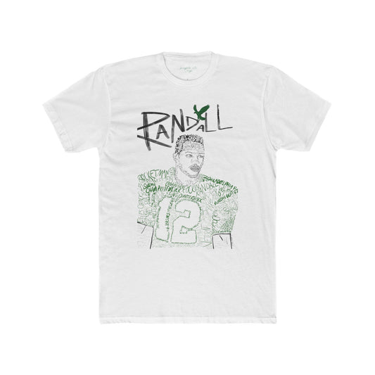 Randall #12 Football Portrait Tee — Vintage Player Sketch Shirt