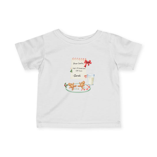 “Dear Santa, I Did My Best” Christmas Milk & Cookies Baby Shirt ,Infant Tee