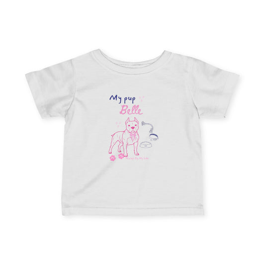 Pitbull "My Puppy Graphic Baby girl tee Shirt, Infant Tee