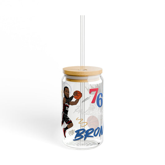 Philly Basketball Glass Tumbler 16oz