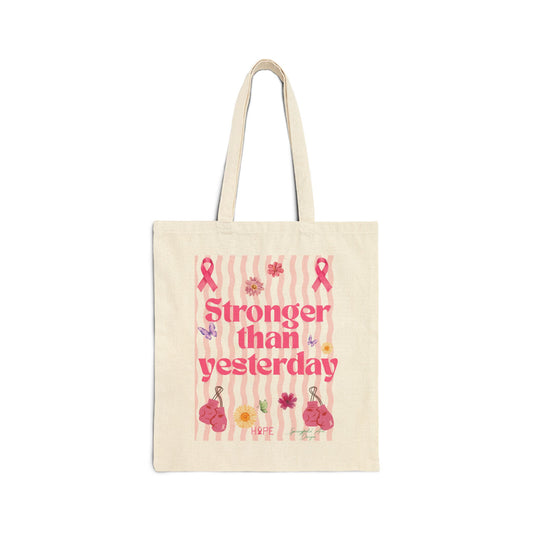 Breast Cancer awareness month Cotton Canvas Tote Bag 2