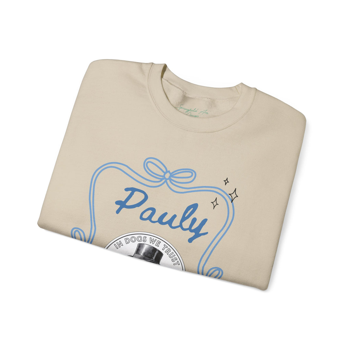 English Bulldog Lucky coin Personalized Dog Name Crewneck Sweatshirt
