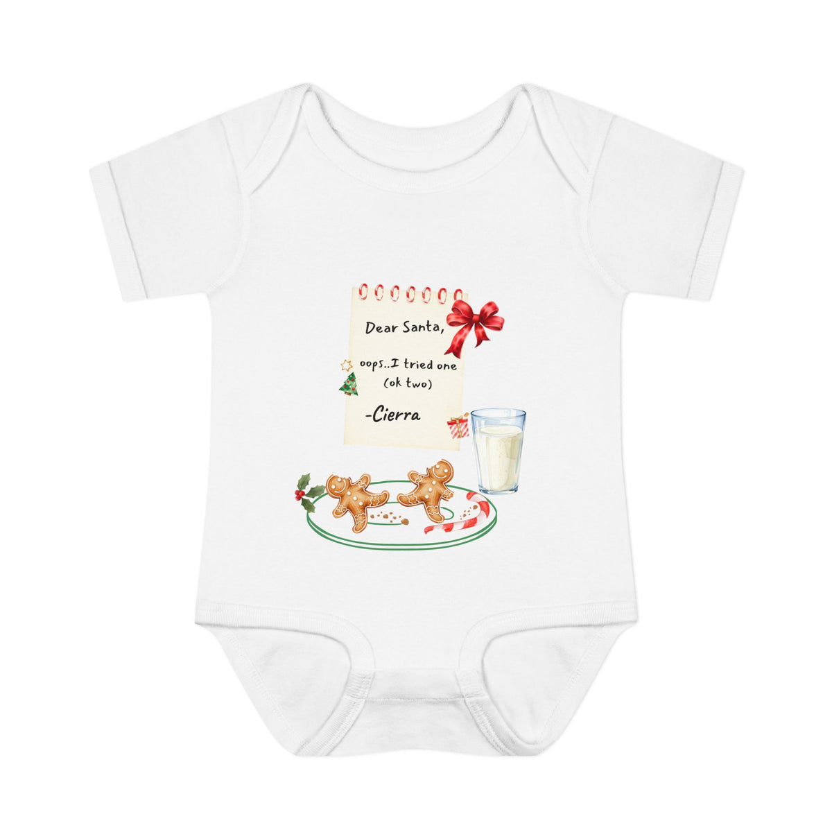 Dear Santa I did my best , Infant Baby Rib Bodysuit, personalized outfit