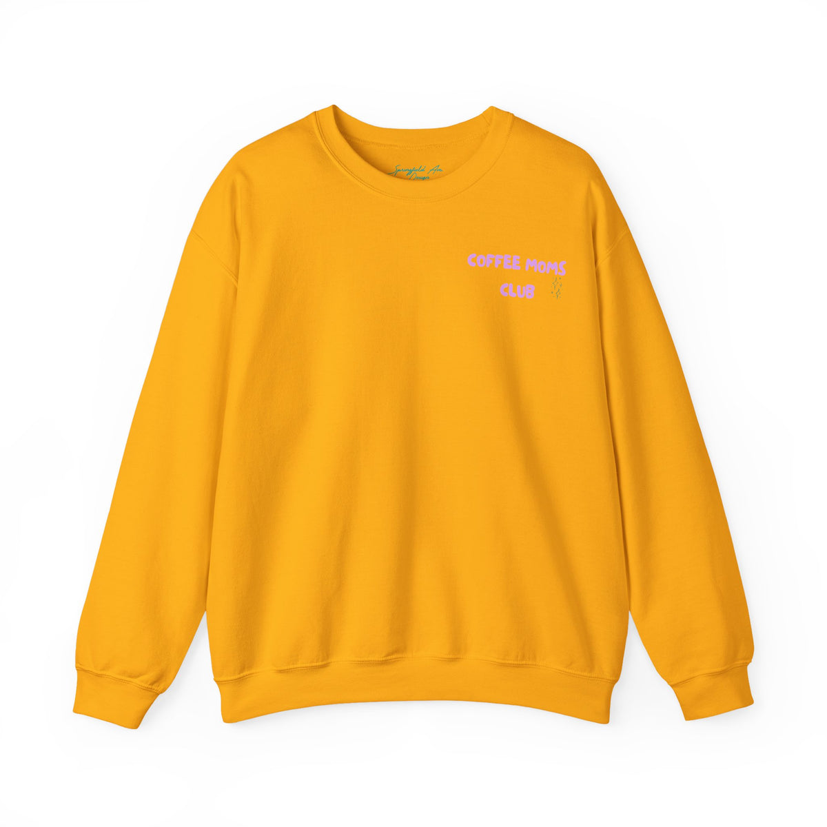 Coffee Moms Unite Sweatshirt — 'Coffee Mom Club' Cozy Crewneck for Moms powder purple letters