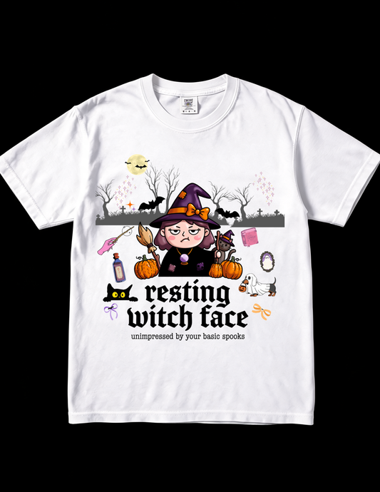 Resting Witch Face T-Shirt — Cute Grumpy Witch Halloween Tee