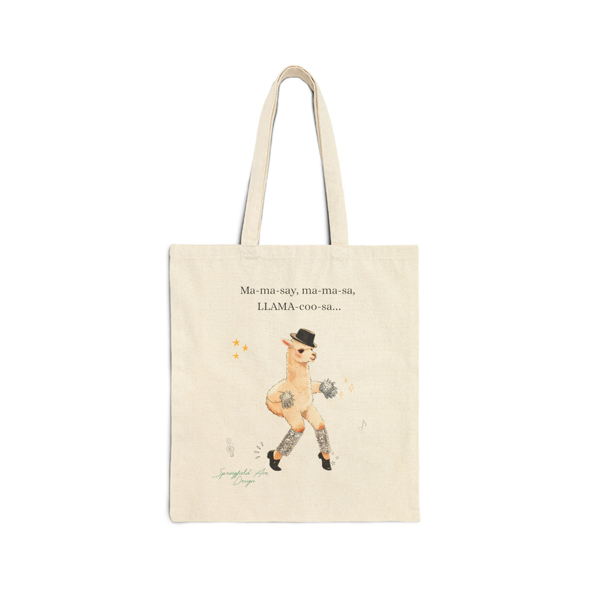 Llama pop star Cotton Canvas Tote Bag