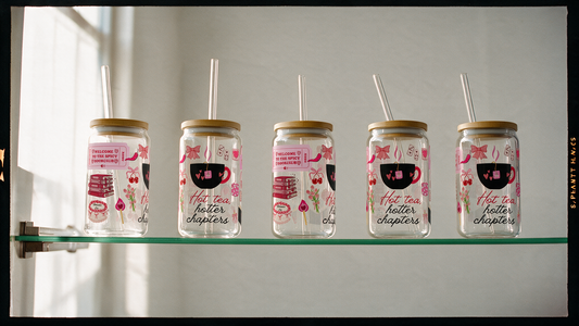 Spicy Book Club Glass Tumbler 16oz