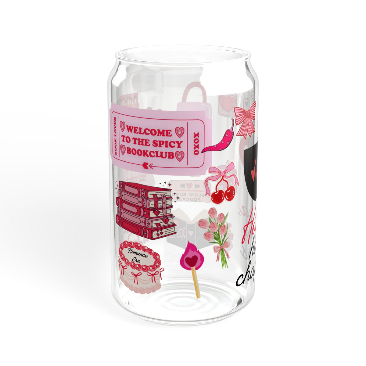 Spicy Book Club Glass Tumbler 16oz