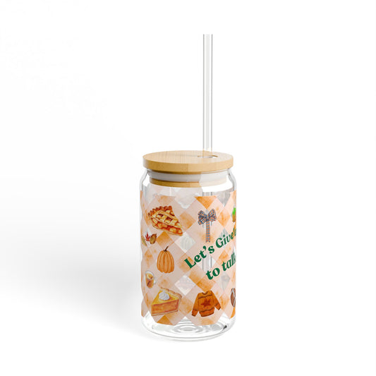 Pumpkin Glass Tumbler 16oz