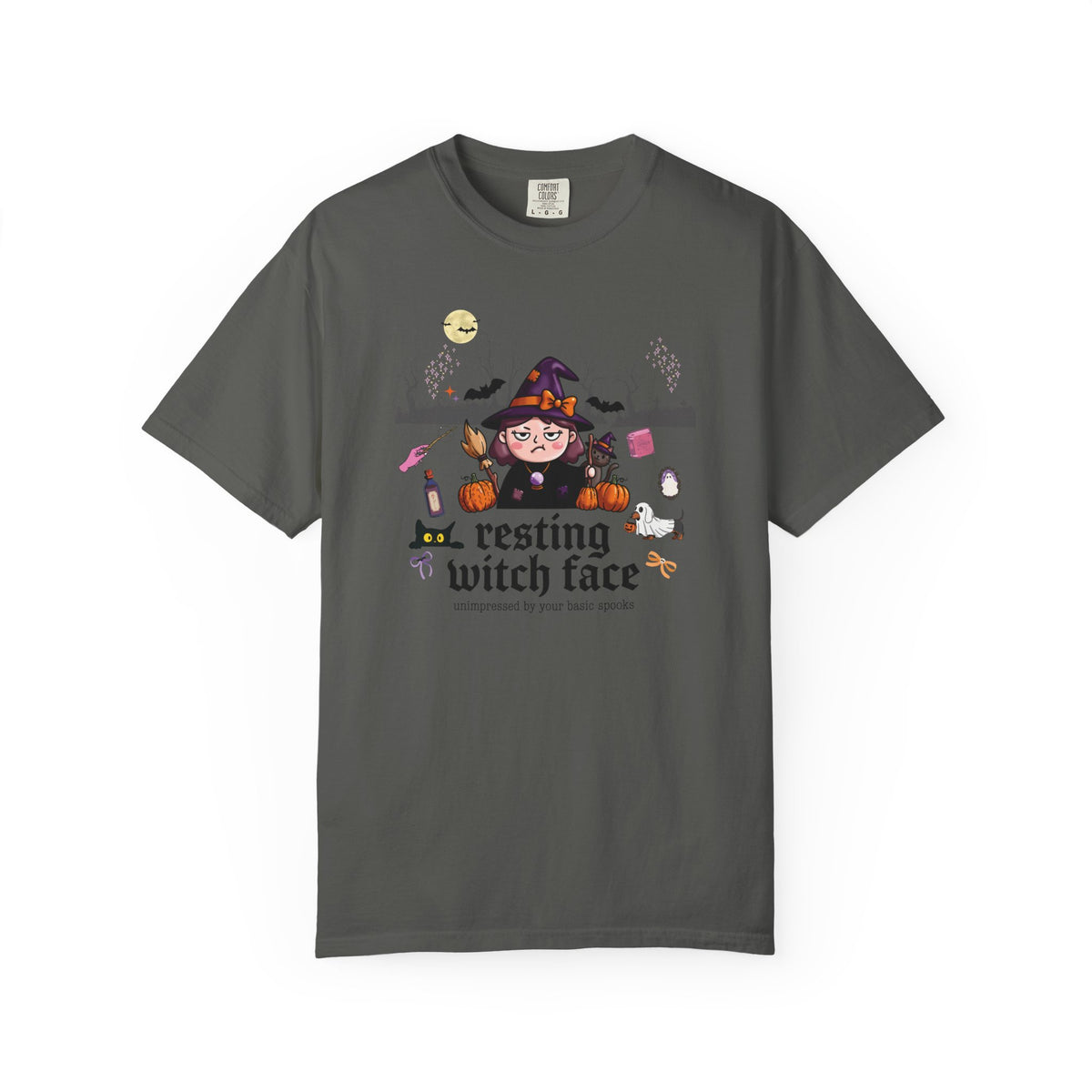 Resting Witch Face T-Shirt — Cute Grumpy Witch Halloween Tee