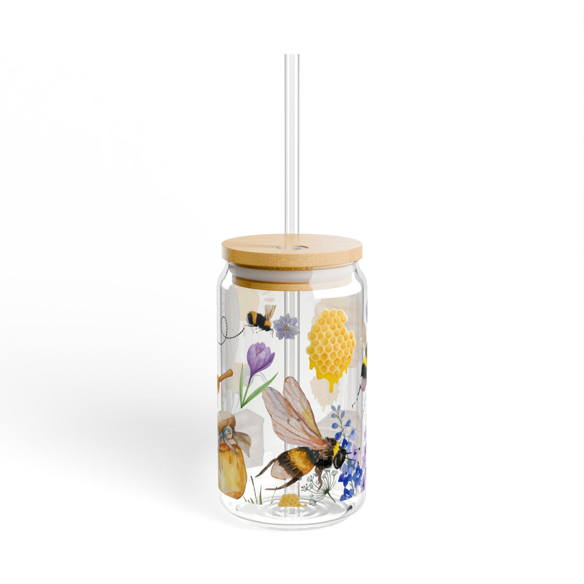 Love for Bees Glass Tumbler 16oz