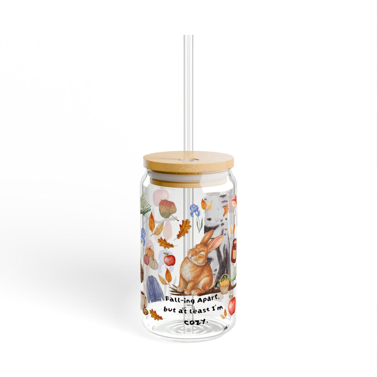 Animal Nap Glass Tumbler 16oz