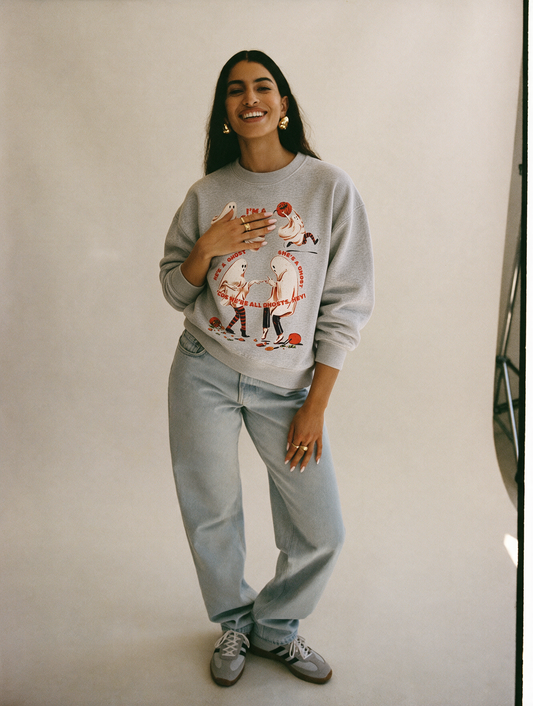 Ghost Costume Crewneck Sweatshirt — "I'm a Ghost" Halloween Crewneck