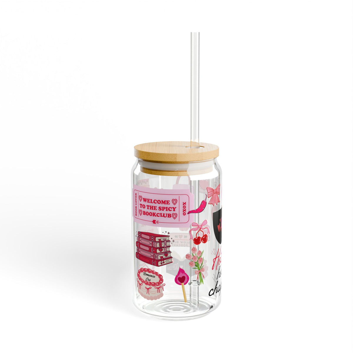 Spicy Book Club Glass Tumbler 16oz