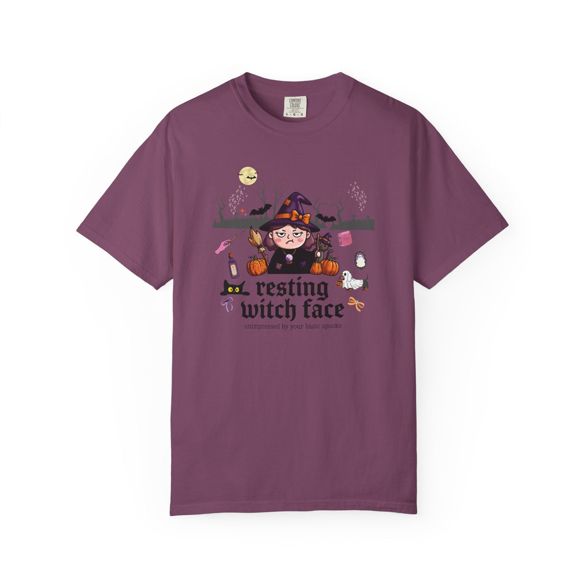 Resting Witch Face T-Shirt — Cute Grumpy Witch Halloween Tee