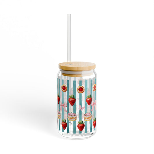 Strawberry market Glass Tumbler 16oz