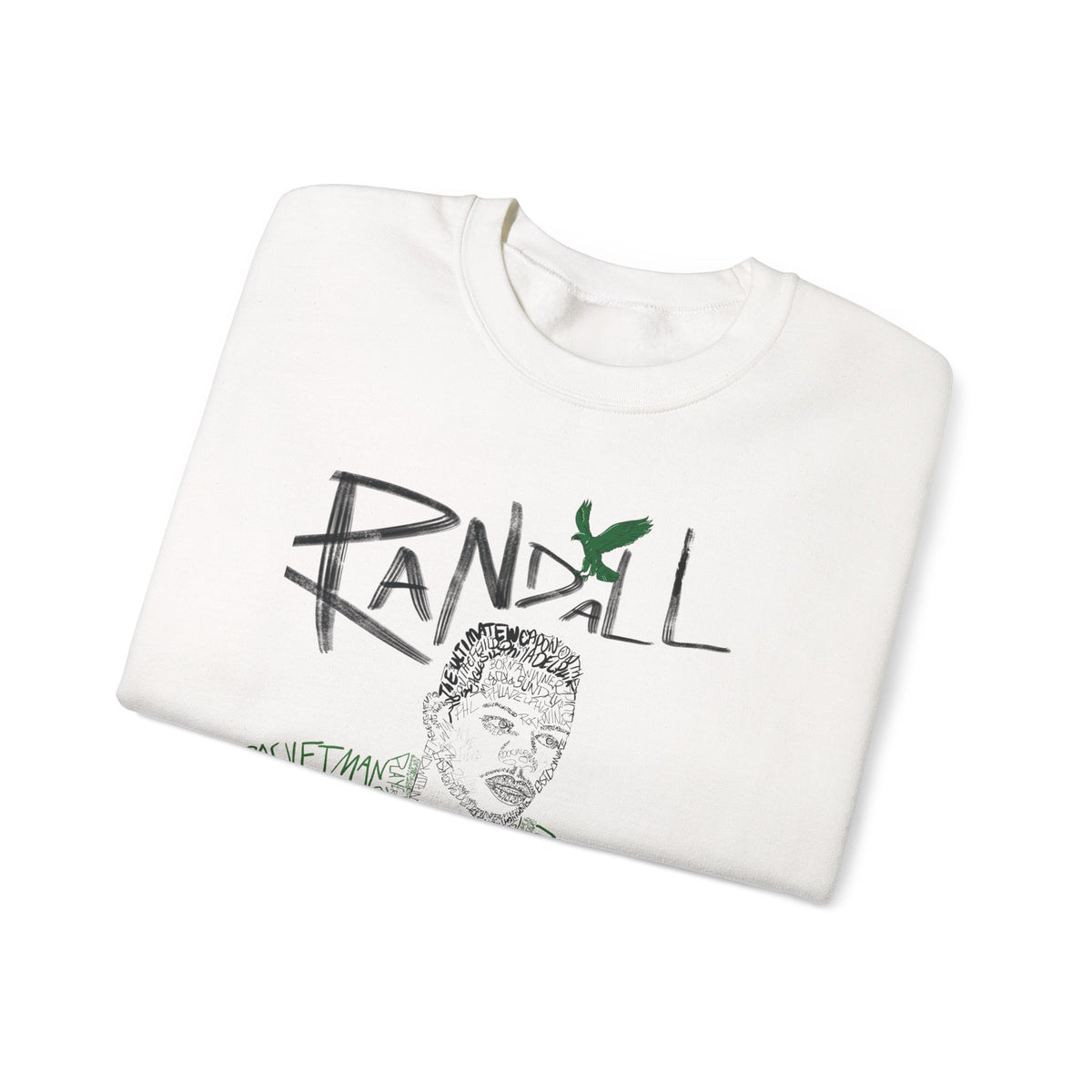Randall Vintage Portrait Crewneck Sweatshirt, hand drawn illustration , Philly legend crewneck