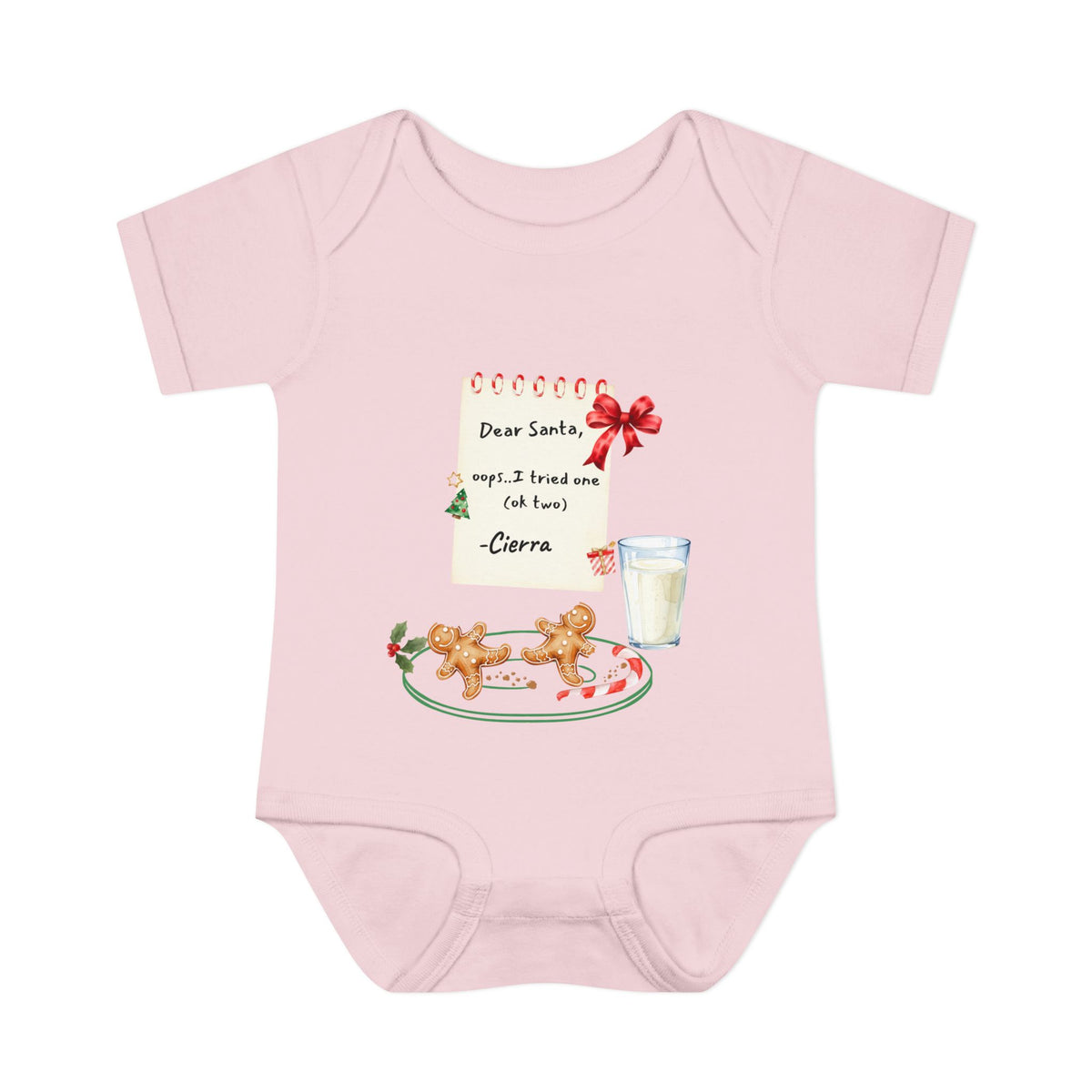 Dear Santa I did my best , Infant Baby Rib Bodysuit, personalized outfit
