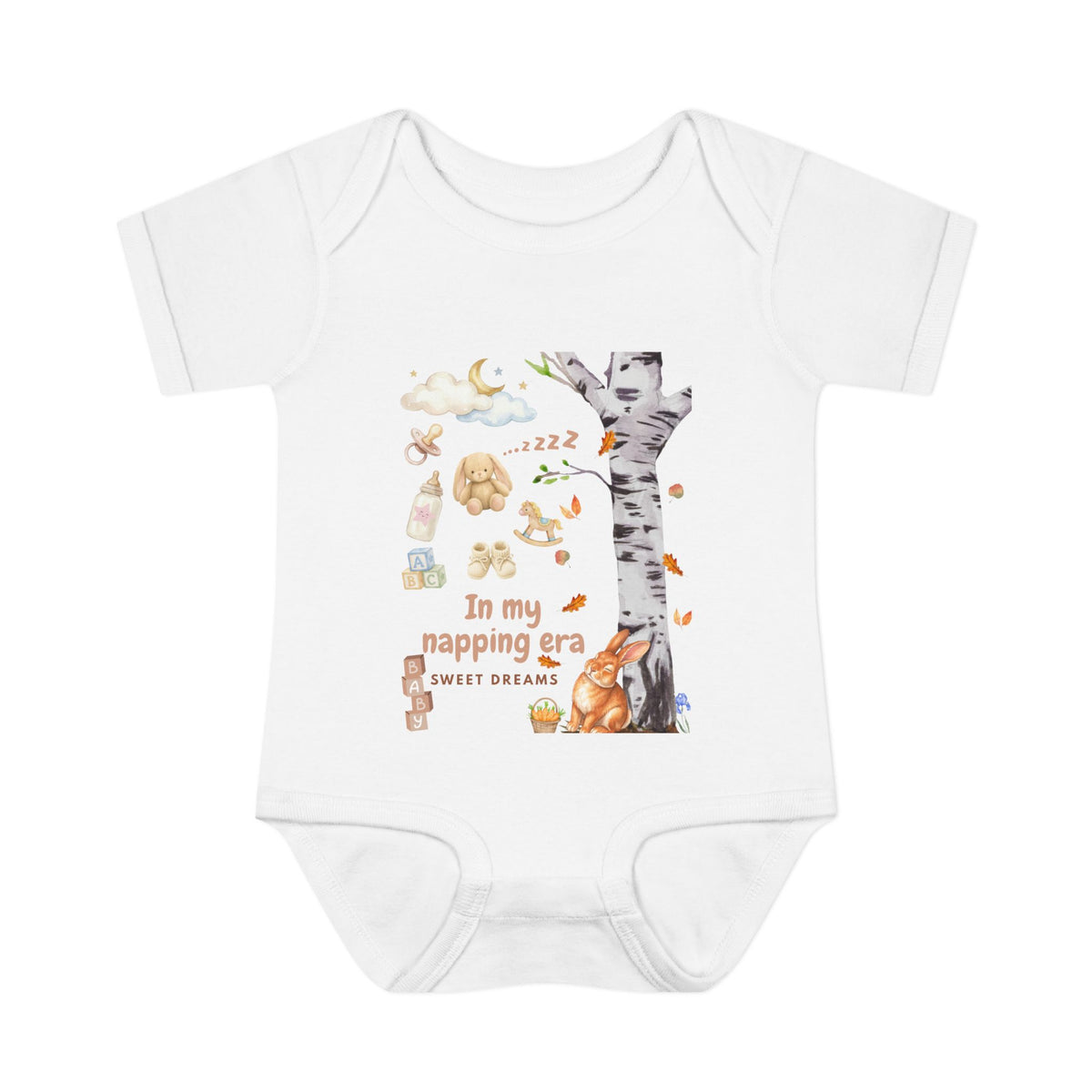 Woodland Dreams Infant Bodysuit — "In My Napping Era" Baby Onesie