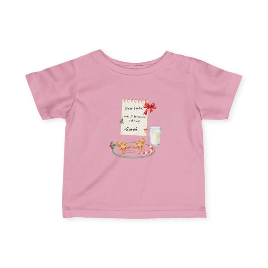 “Dear Santa, I Did My Best” Christmas Milk & Cookies Baby Shirt ,Infant Tee