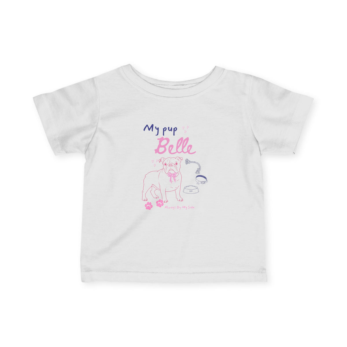 English bulldog "My Puppy Graphic Baby girl tee Shirt, Infant Tee
