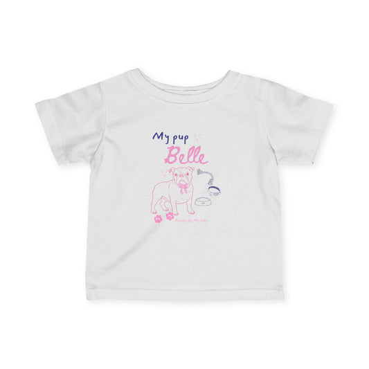 English bulldog "My Puppy Graphic Baby girl tee Shirt, Infant Tee