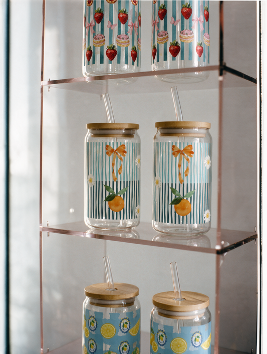 Oranges Glass Tumbler 16oz