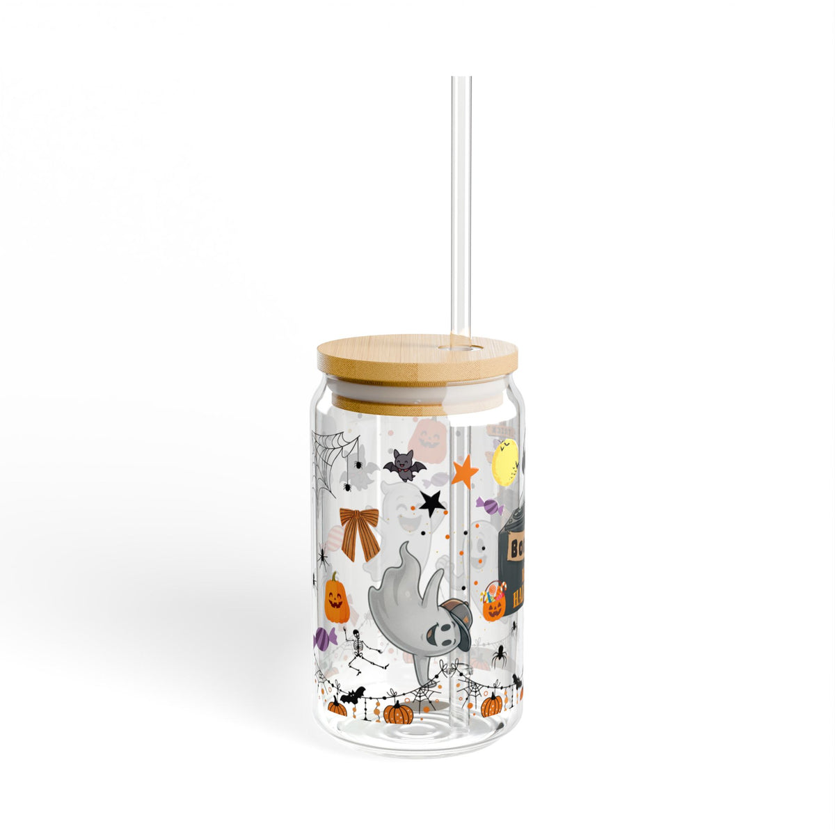 Boo Club Halloween Ghost Glass Tumbler 16oz
