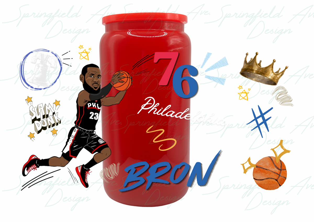 Philly Basketball Glass Tumbler 16oz