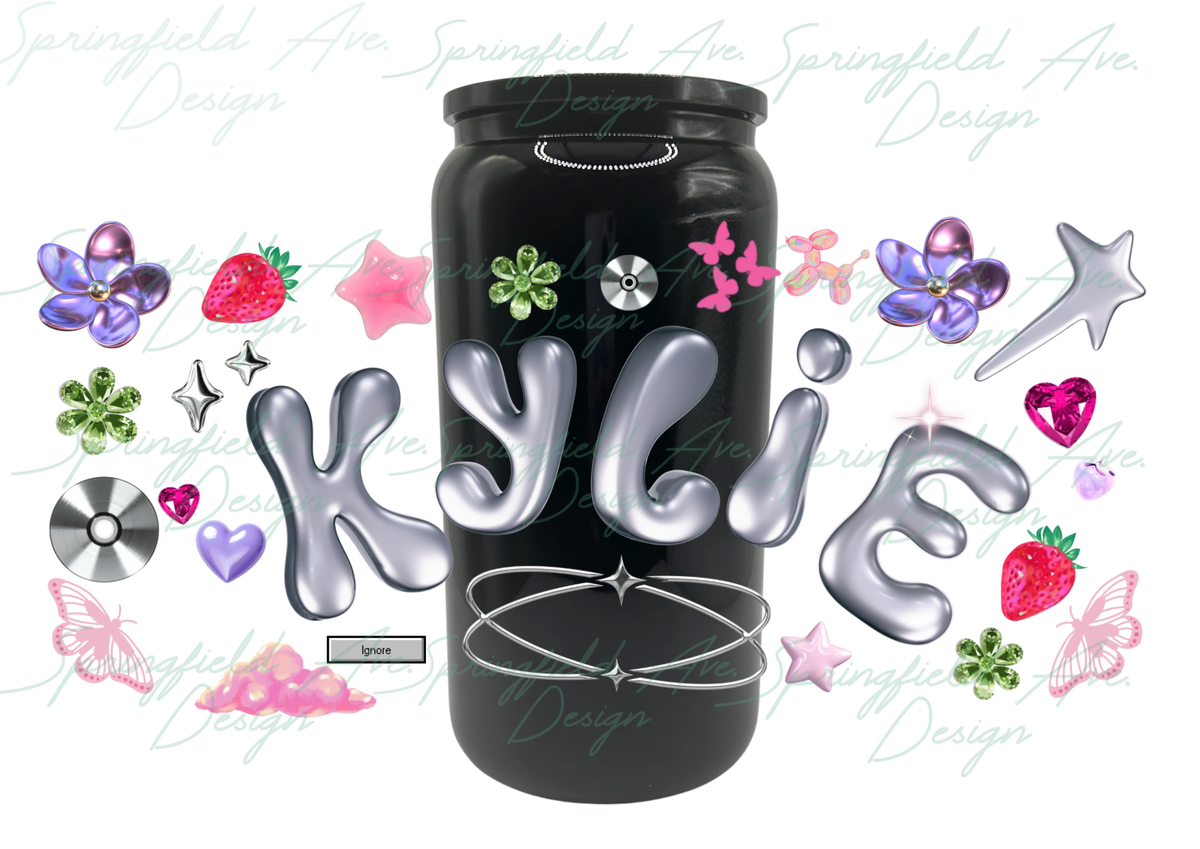 Y2K Glass Tumbler 16 oz
