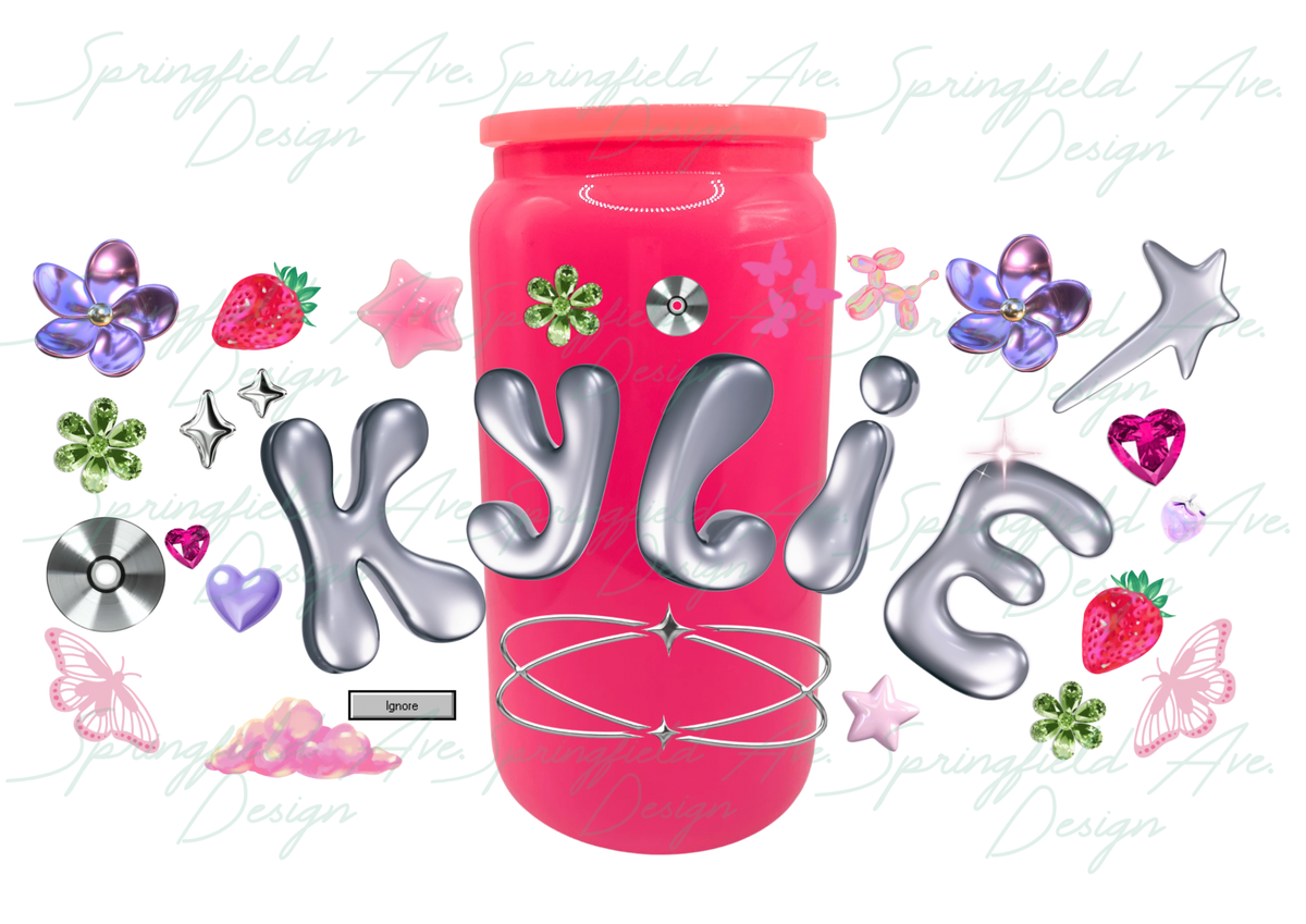 Y2K Glass Tumbler 16 oz