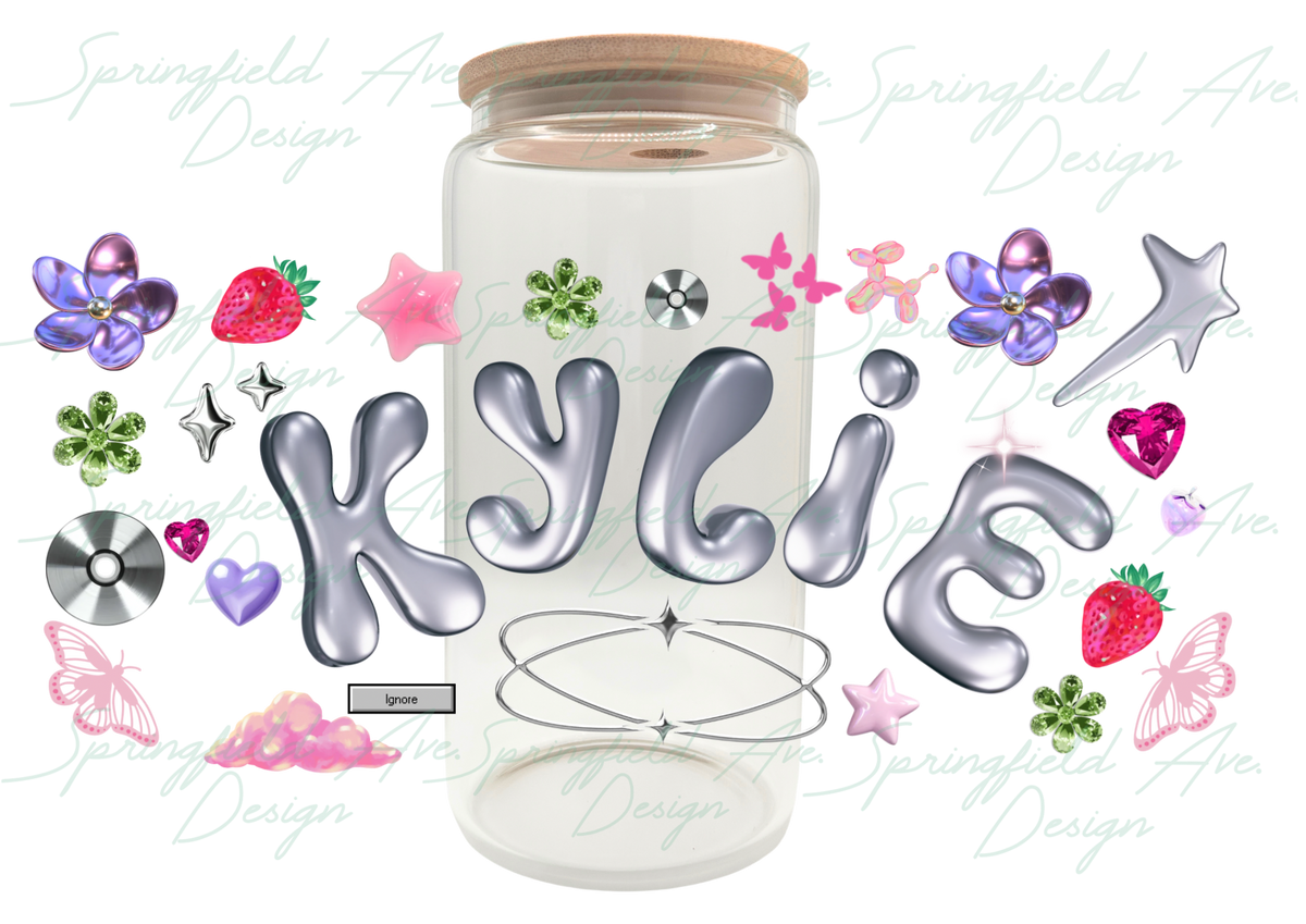 Y2K Glass Tumbler 16 oz