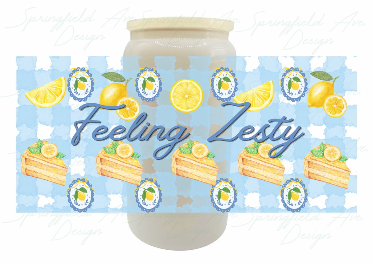 Lemon Glass Tumbler 16oz