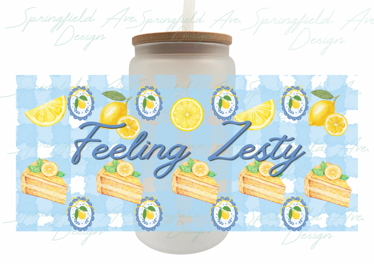 Lemon Glass Tumbler 16oz