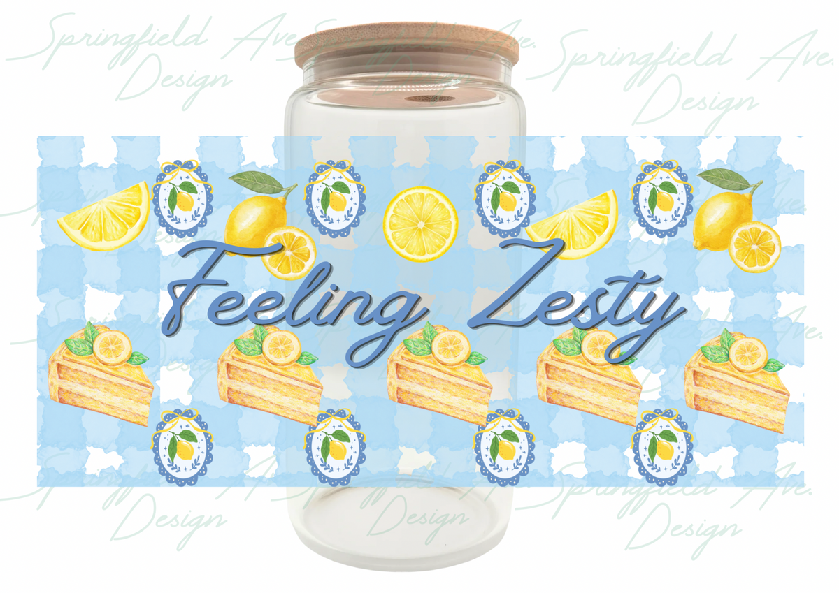 Lemon Glass Tumbler 16oz