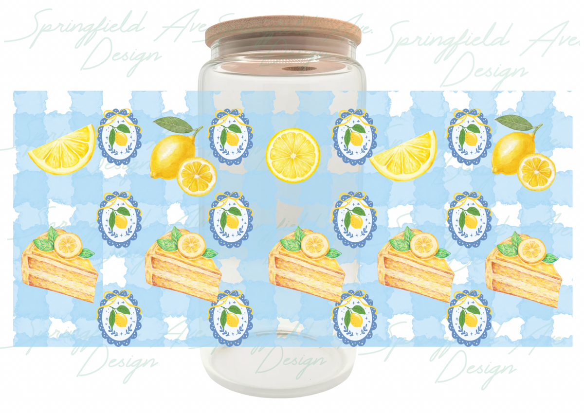 Lemon Glass Tumbler 16oz