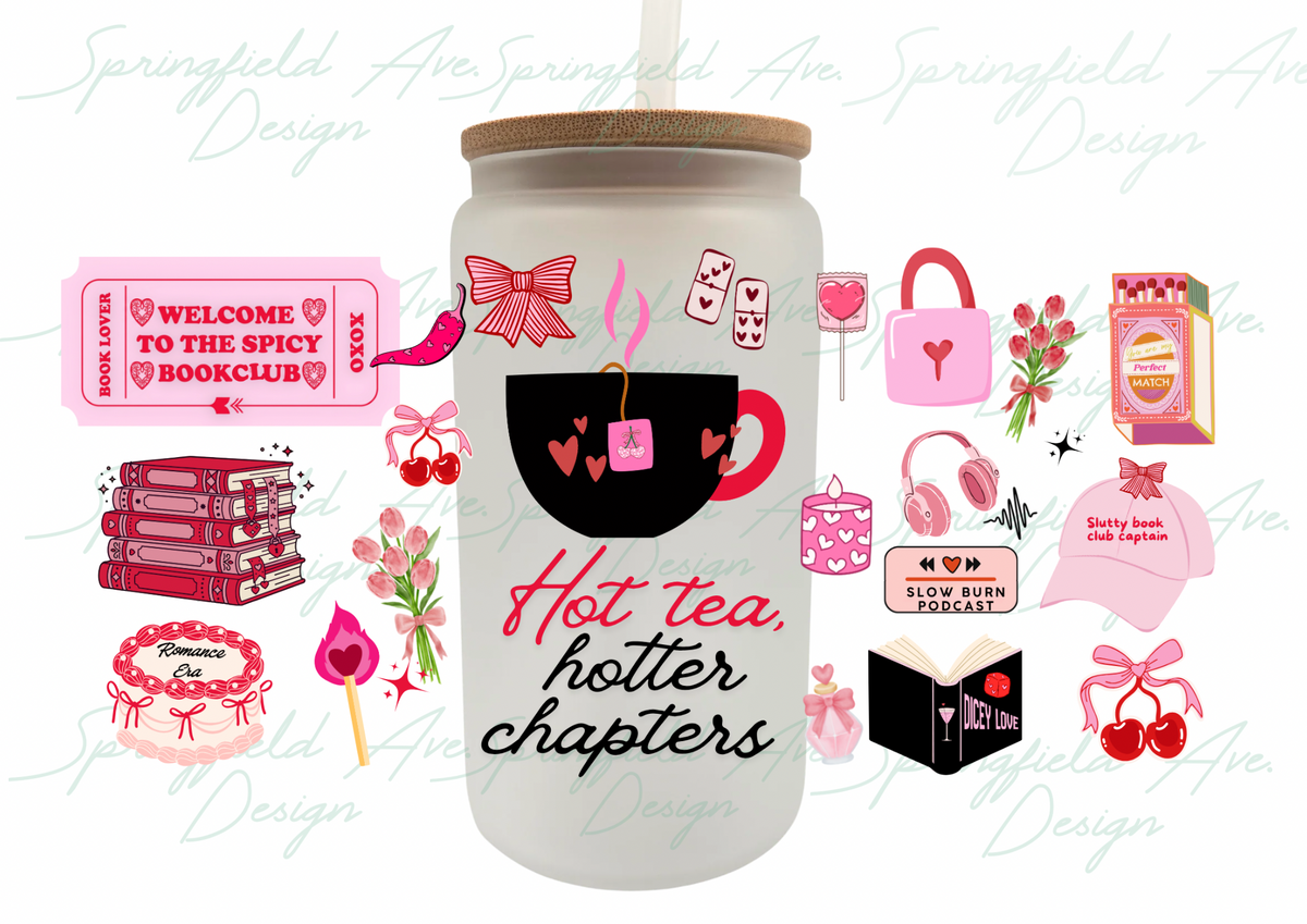 Spicy Book Club Glass Tumbler 16oz