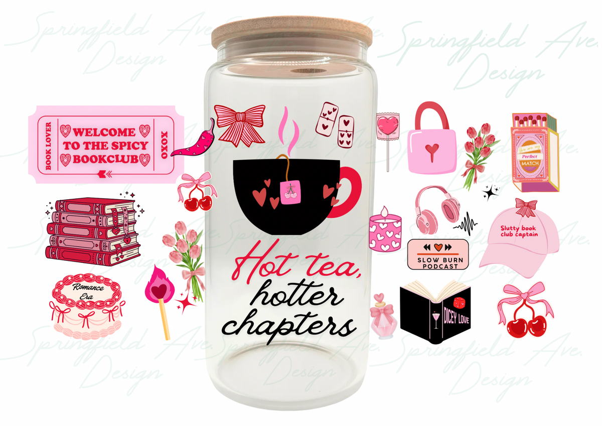 Spicy Book Club Glass Tumbler 16oz