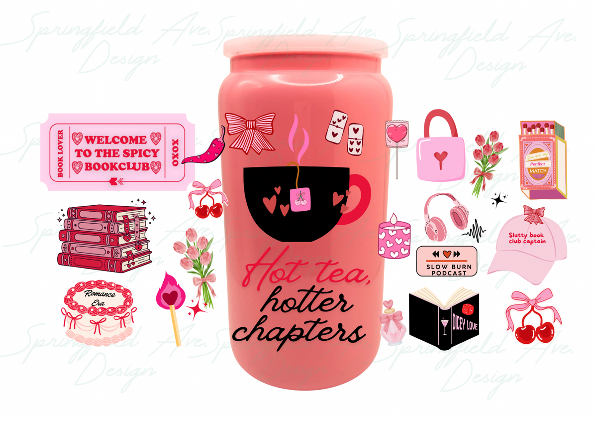 Spicy Book Club Glass Tumbler 16oz
