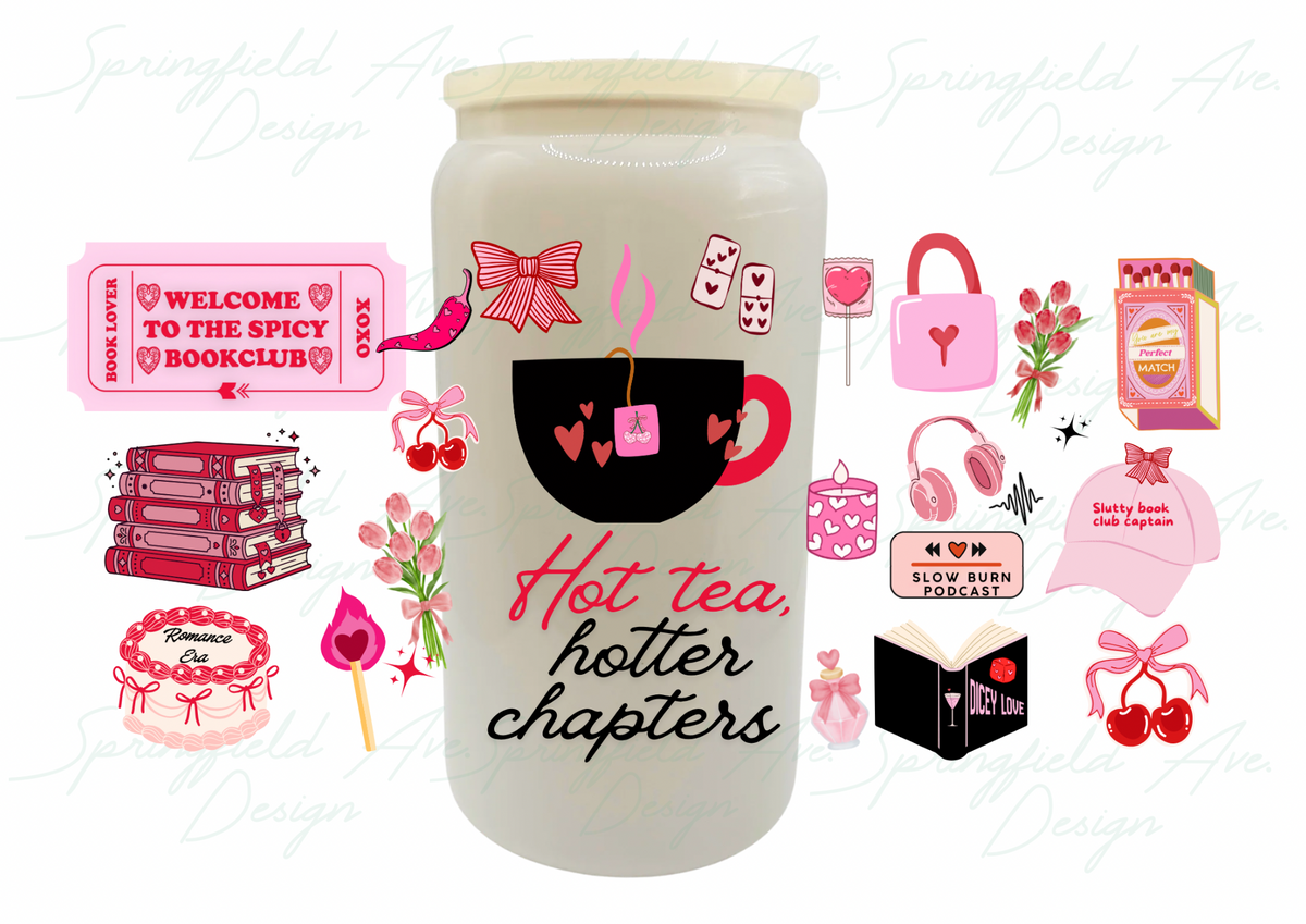 Spicy Book Club Glass Tumbler 16oz