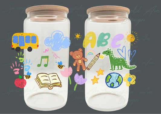 Teacher 3 Glass Tumbler 16oz