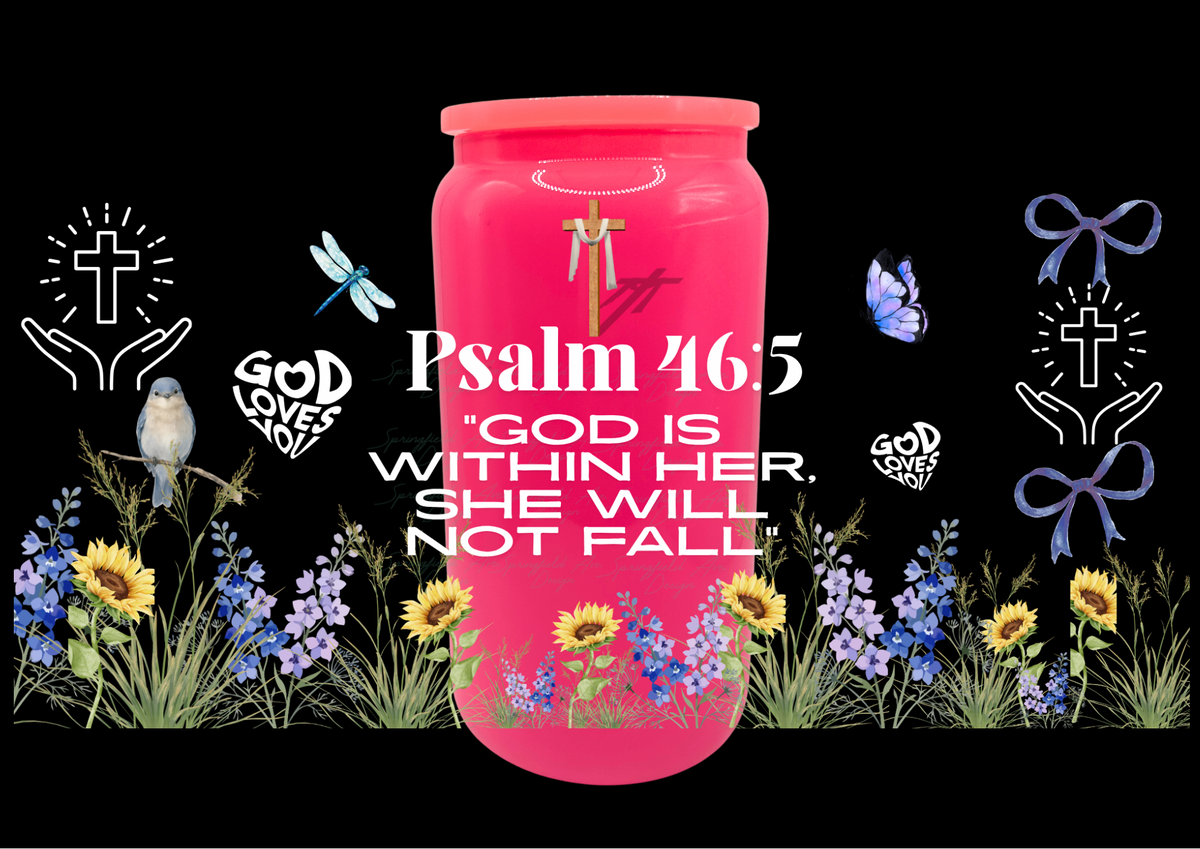 God is Within Her Glass Tumbler 16 oz